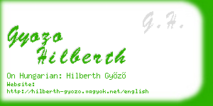 gyozo hilberth business card