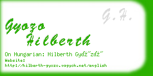 gyozo hilberth business card